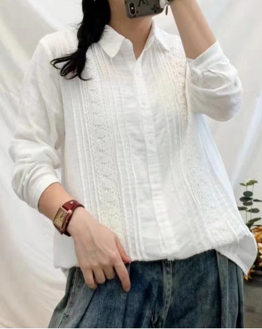 純色簡約扣鈕時尚襯衫(韓國女裝) - 8071A - 秋冬新品單件85折 (輸入15%off)